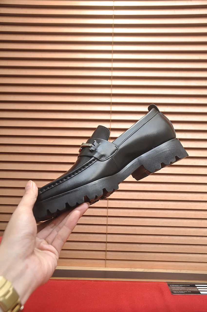Men's shoes 💰500💶[Ferragamo/Ferragamo] The latest model in the counter. Original imported high-quality cowhide with open edges + imported 🐂 water-dyed cowhide lining + original luxury metal buckle + original combined outsole. Comparison without pressure 38--45 (45 is custom-made and cannot be returned or exchanged)